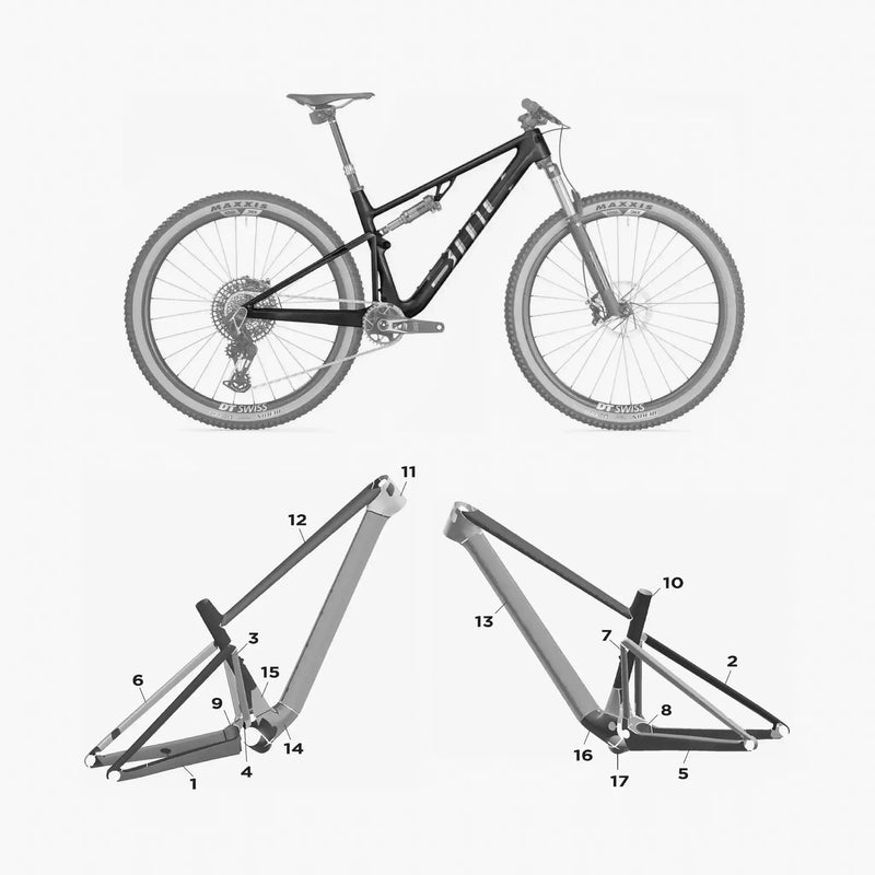 Kit de protection sur mesure Bmc Fourstroke Lt 2023 – film de protection VTT Slicy