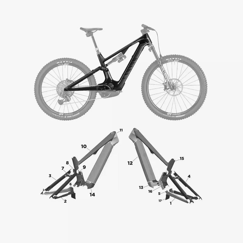 Kit de protection sur mesure Canyon Spectral On 2022 – film de protection VTT Slicy