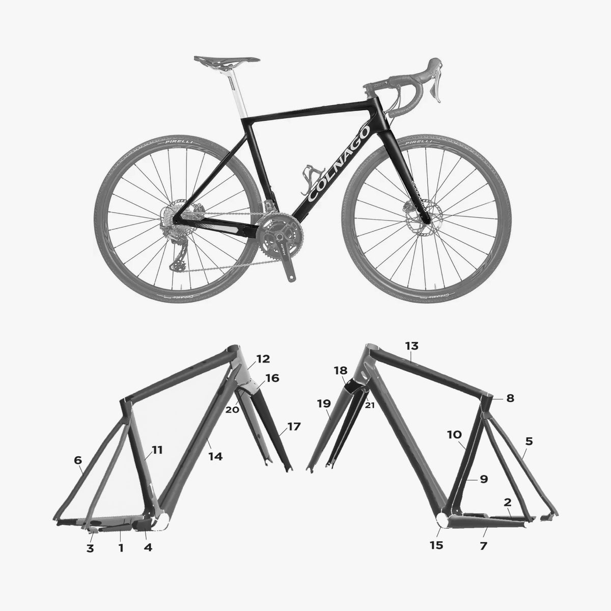 Kit de protection sur mesure Colnago G3 X 2022 – film de protection vélo Slicy
