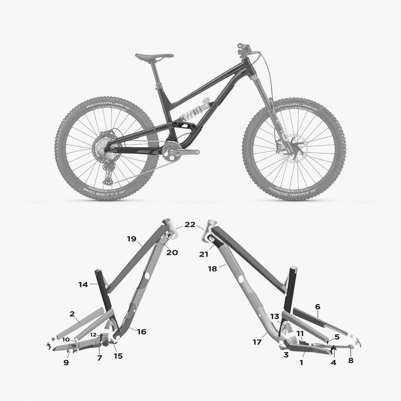 Kit de protection sur mesure Commencal Clash 2021 – film de protection VTT Slicy