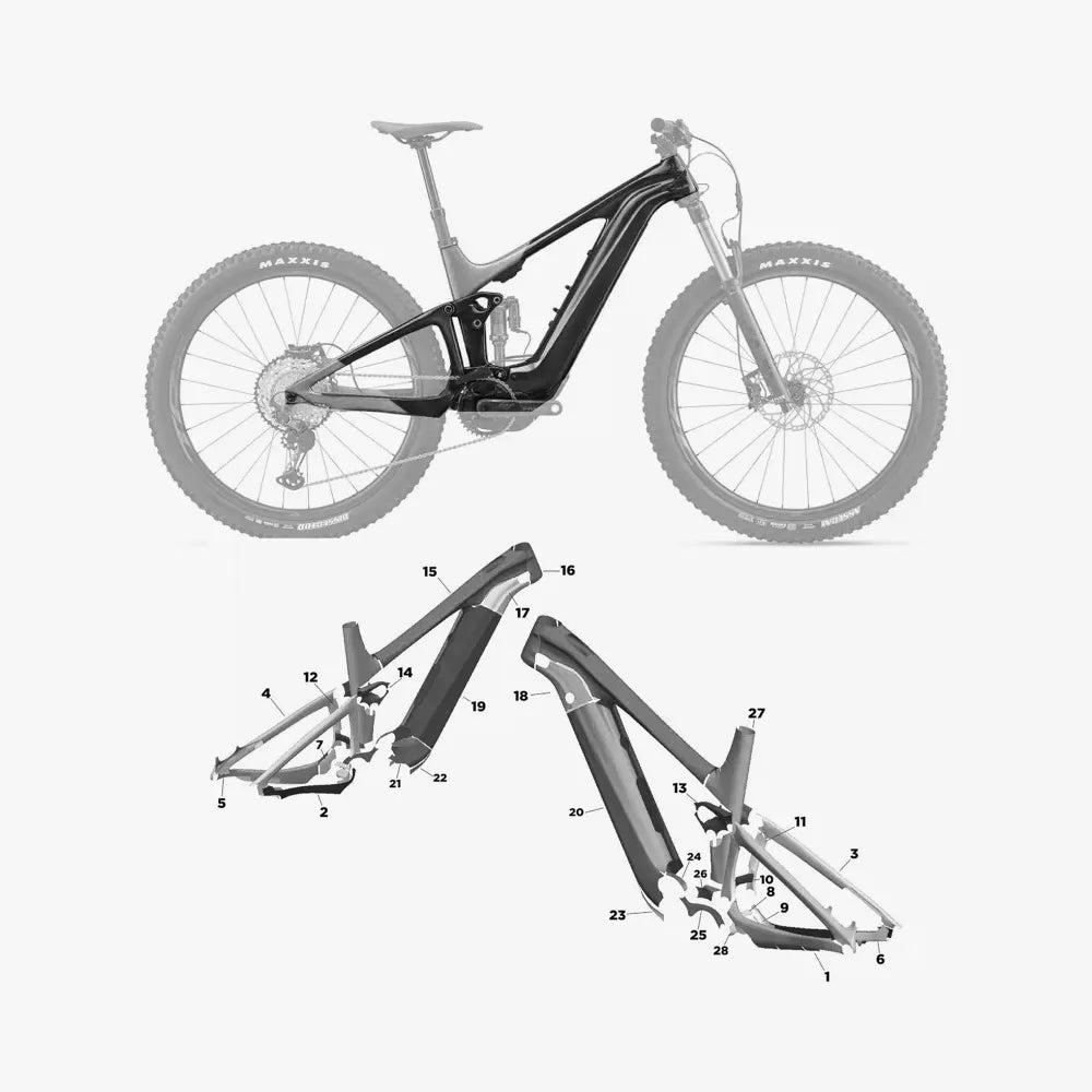 Kit de protection sur mesure Giant Trance X Advanced E Plus 2022 – film de protection VTT Slicy