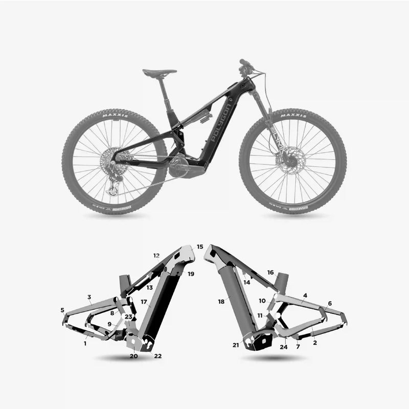 Kit de protection sur mesure Polygon Collosus Te 2025 – film de protection VTT Slicy