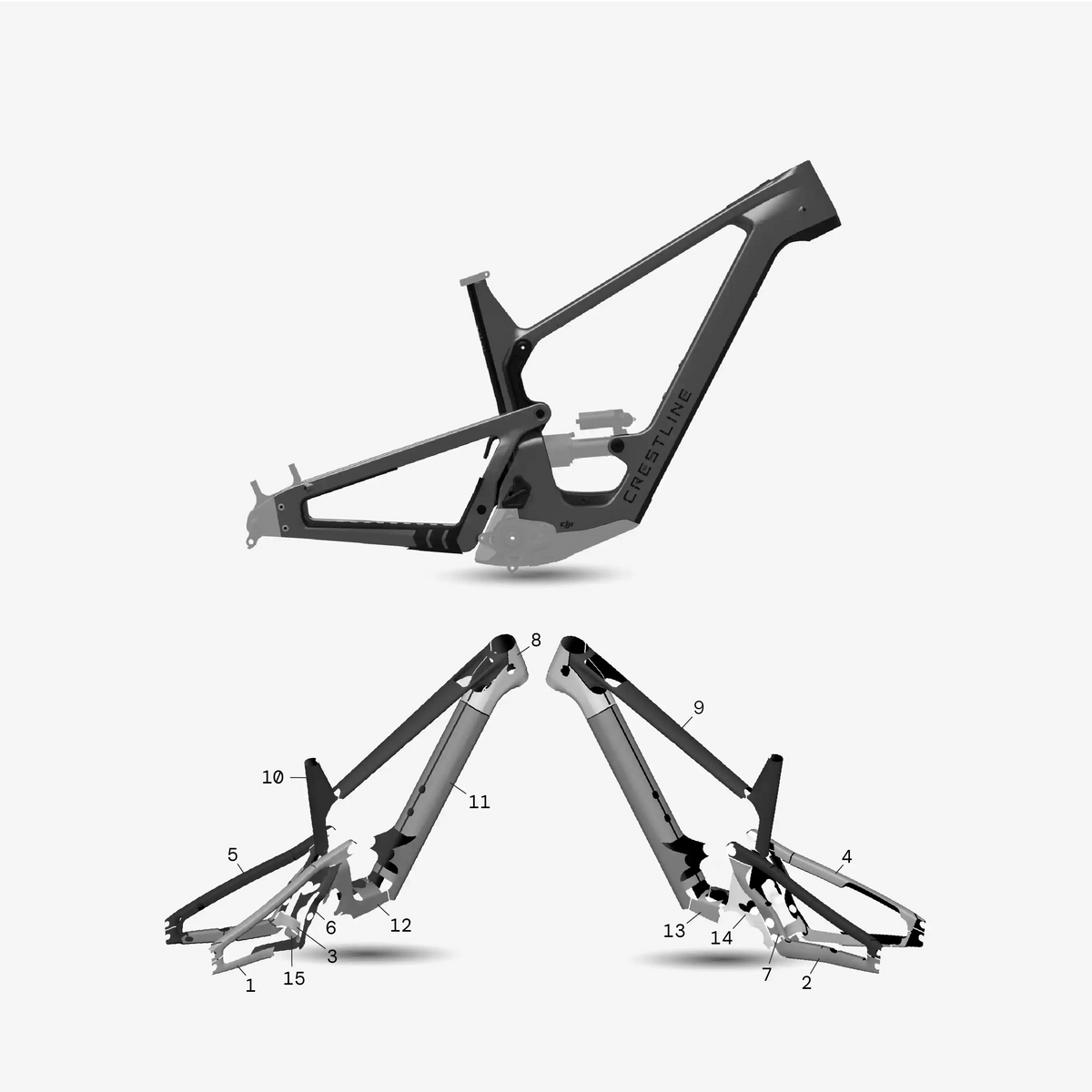 Kit de protection sur mesure Crestline Rs 1812 2026 – film de protection VTT Slicy