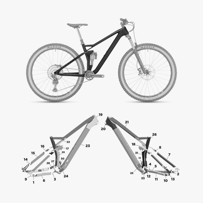 Kit de protection sur mesure Cube Stereo One22 Carbon Alloy 2022 – film de protection VTT Slicy