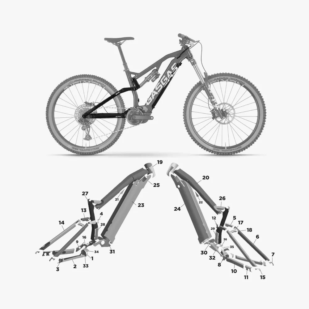 Kit de protection sur mesure Gasgas Eca 2023 – film de protection VTT Slicy