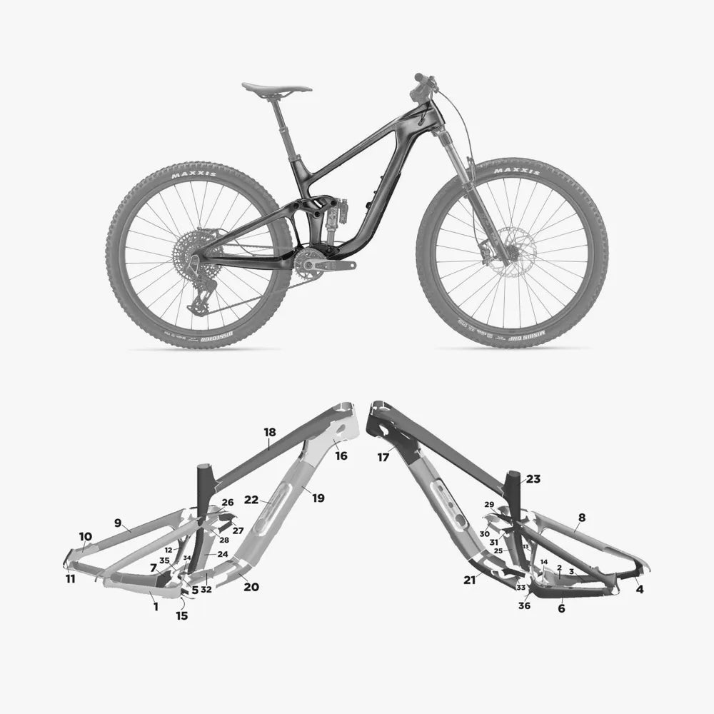 Kit de protection sur mesure Giant Trance X Advanced 2024 – film de protection VTT Slicy