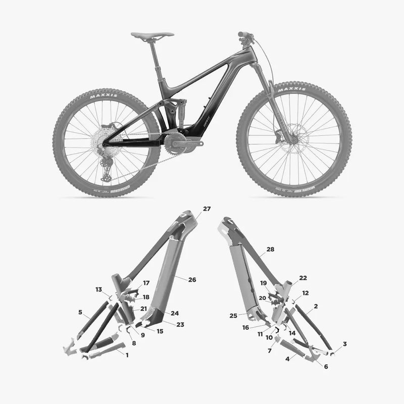 Kit de protection sur mesure Giant Trance X Advanced E Plus Elite 3 2023 – film de protection VTT Slicy