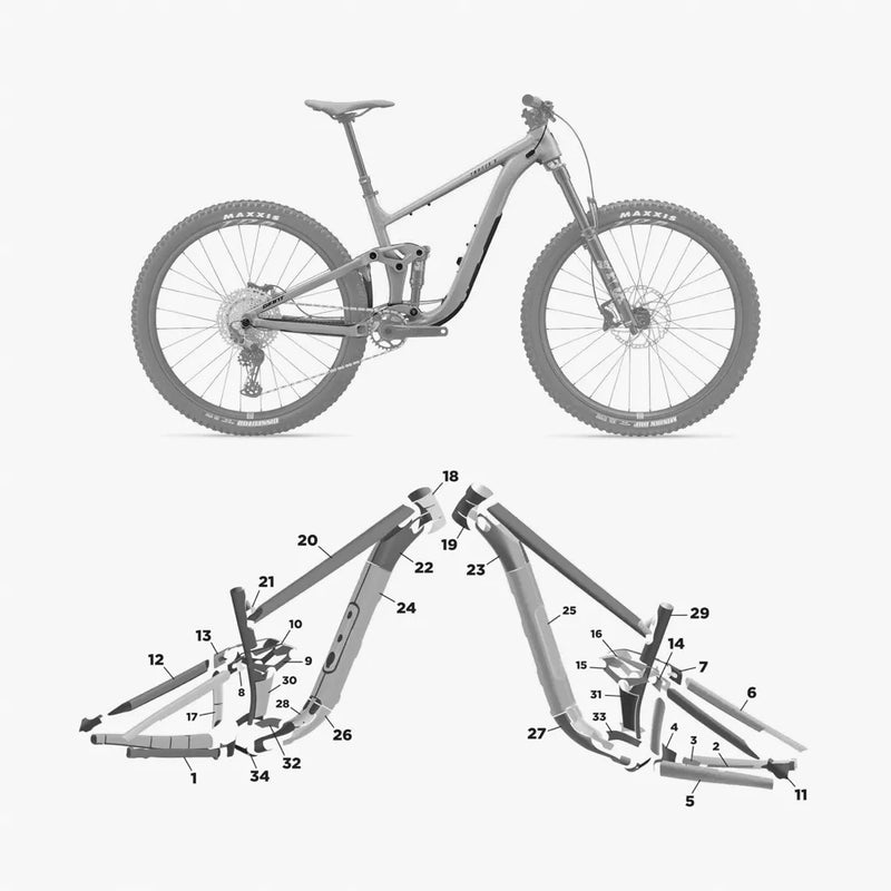 Kit de protection sur mesure Giant Trance X Alloy 2024 – film de protection VTT Slicy