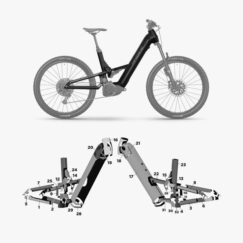 Kit de protection sur mesure Haibike Alltrail Low 2025 – film de protection VTT Slicy