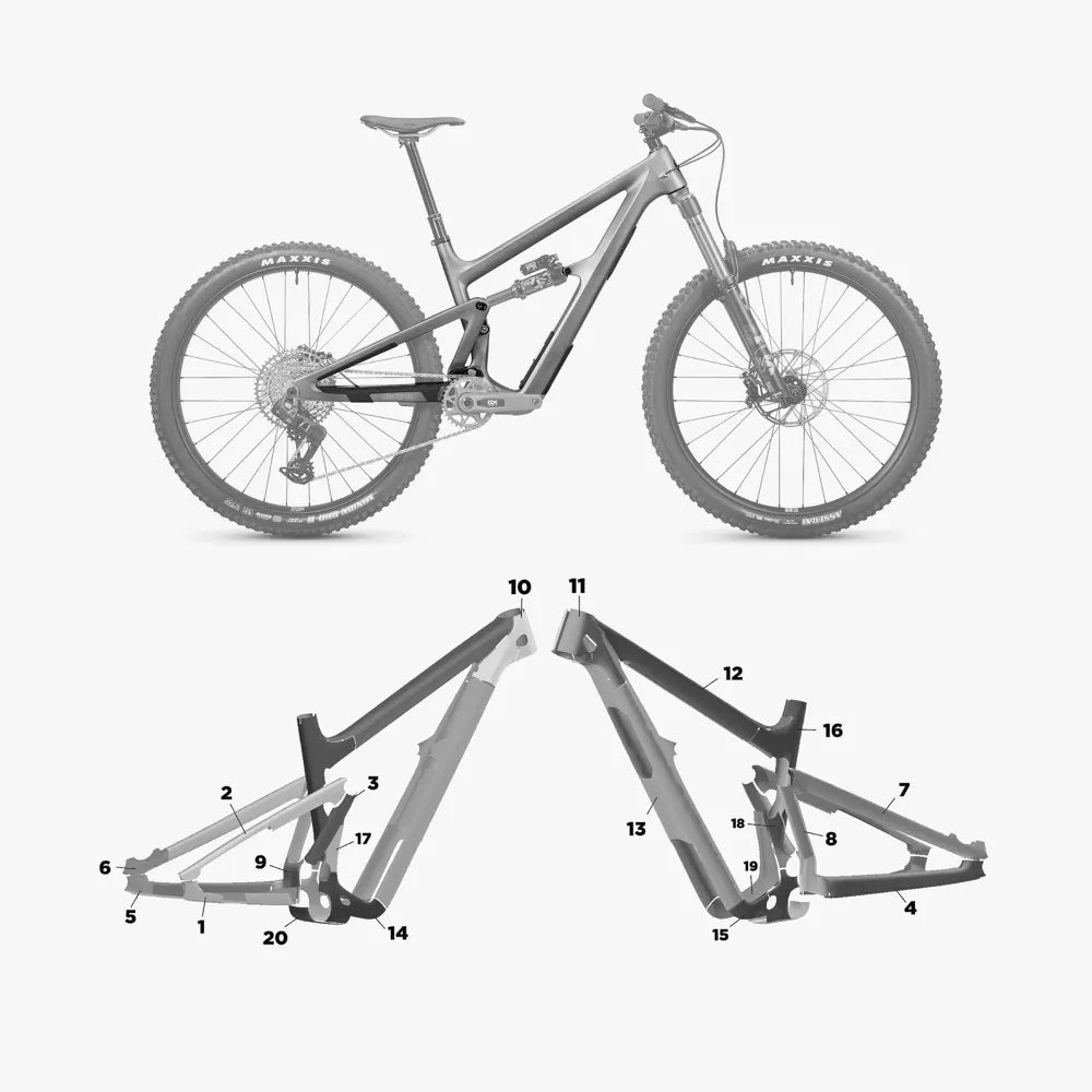 Kit de protection sur mesure Ibis Ripmo 2024 – film de protection VTT Slicy