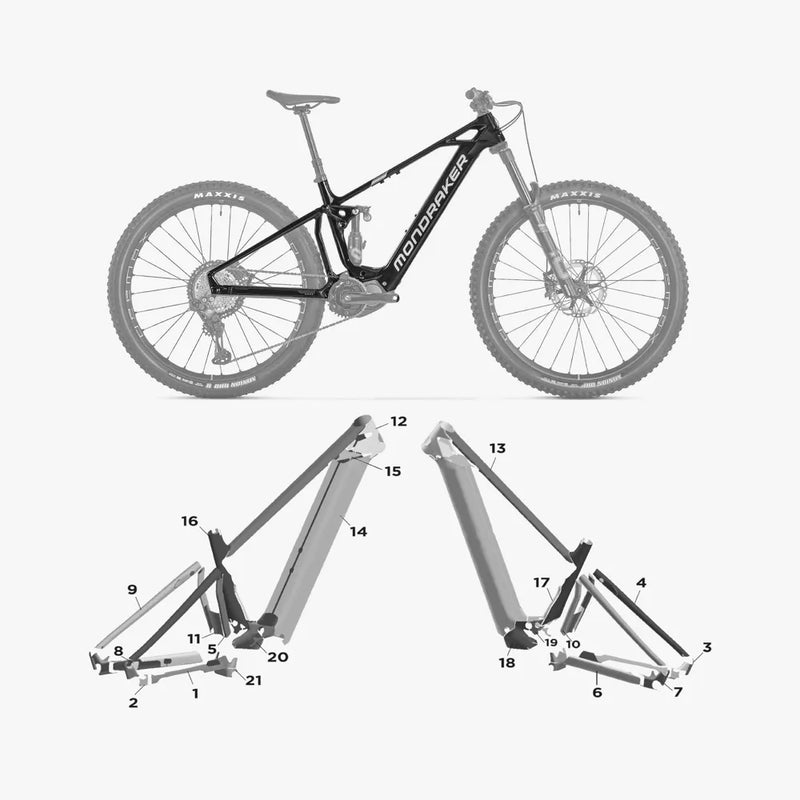Kit de protection sur mesure Mondraker Crusher Carbon Alloy 2024 – film de protection VTT Slicy