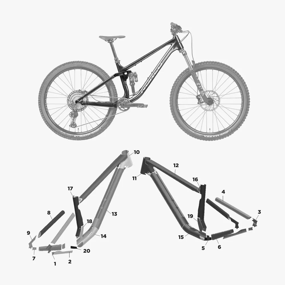 Kit de protection sur mesure Norco Fluid Alloy 2023 – film de protection VTT Slicy