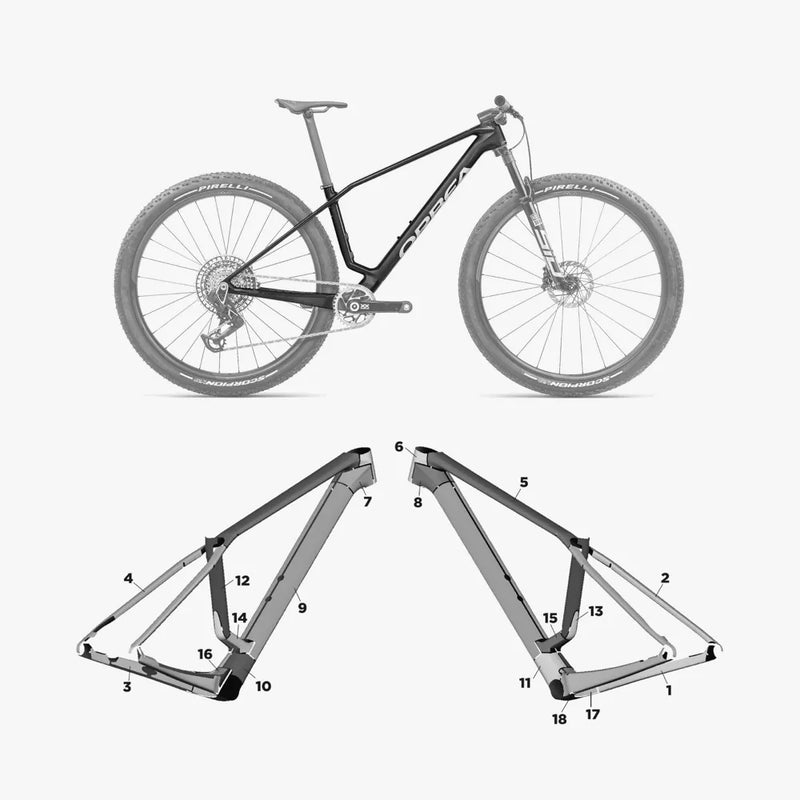 Kit de protection sur mesure Orbea Alma M Carbon 2025 – film de protection VTT Slicy