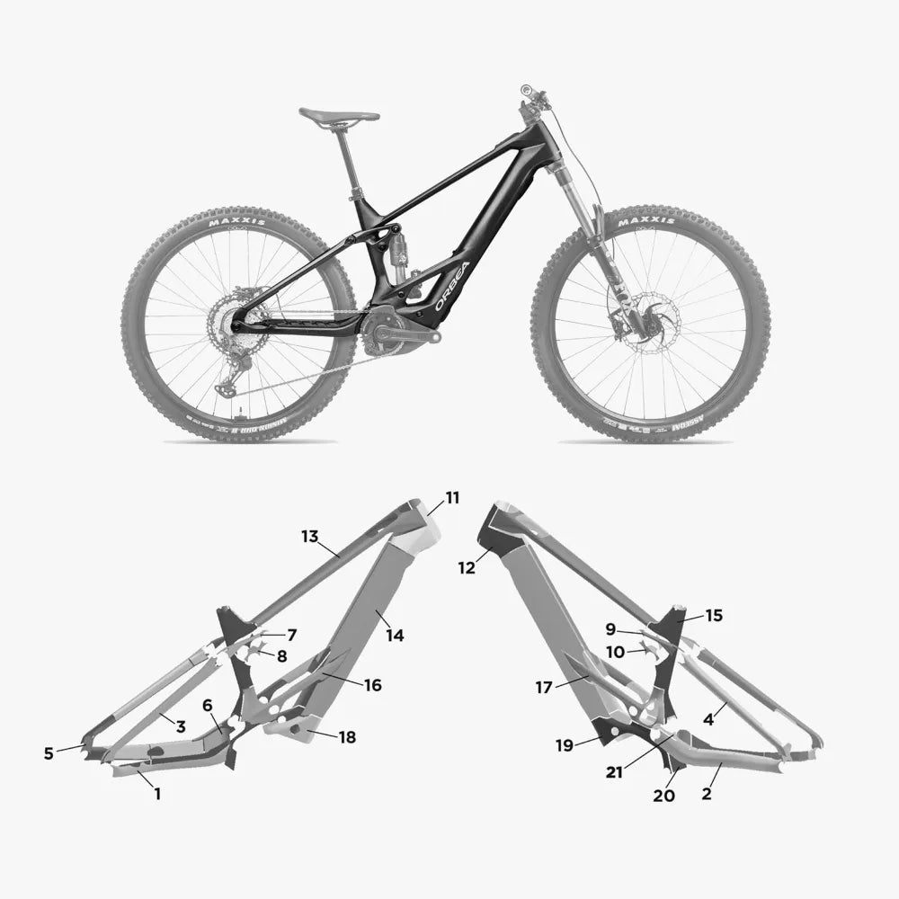 Kit de protection sur mesure Orbea Wild M Carbon 2025 – film de protection VTT Slicy