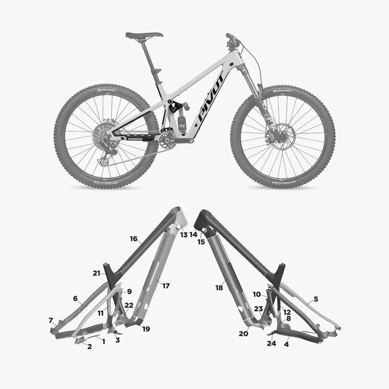 Kit de protection sur mesure Pivot Firebird 2025 – film de protection VTT Slicy