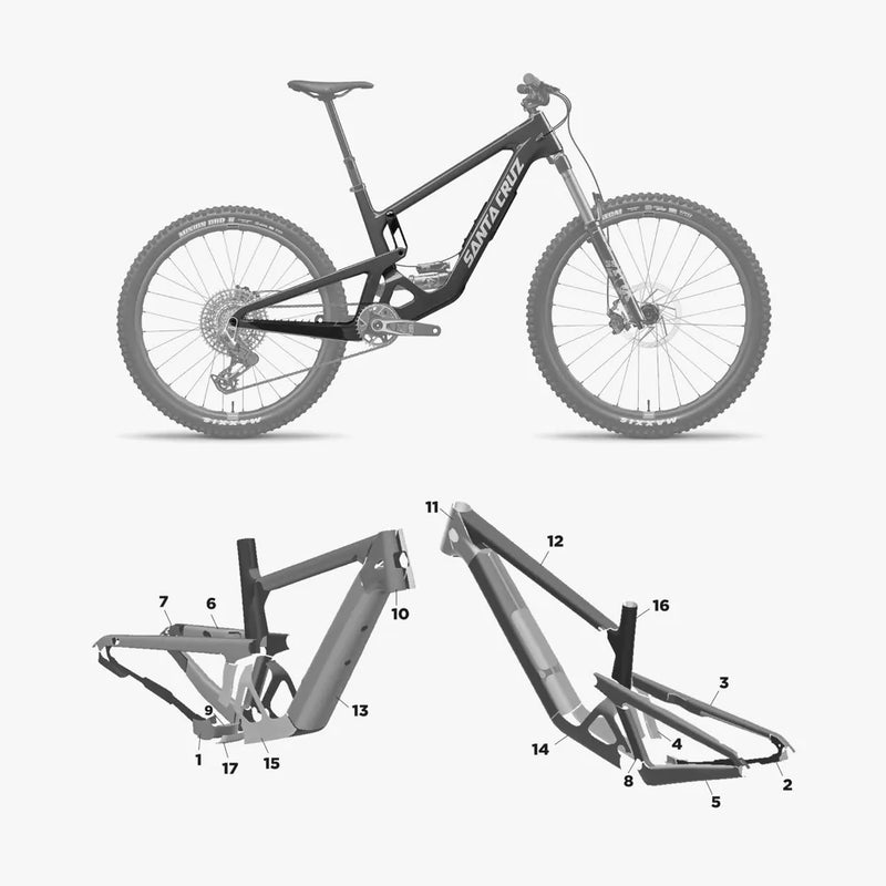 Kit de protection sur mesure Santa Cruz Bronson 2025 – film de protection VTT Slicy