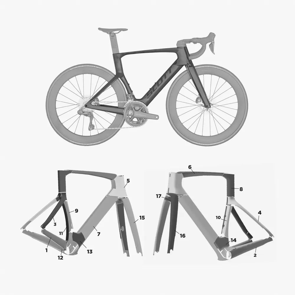 Kit de protection sur mesure Scott Foil 2023 – film de protection vélo Slicy