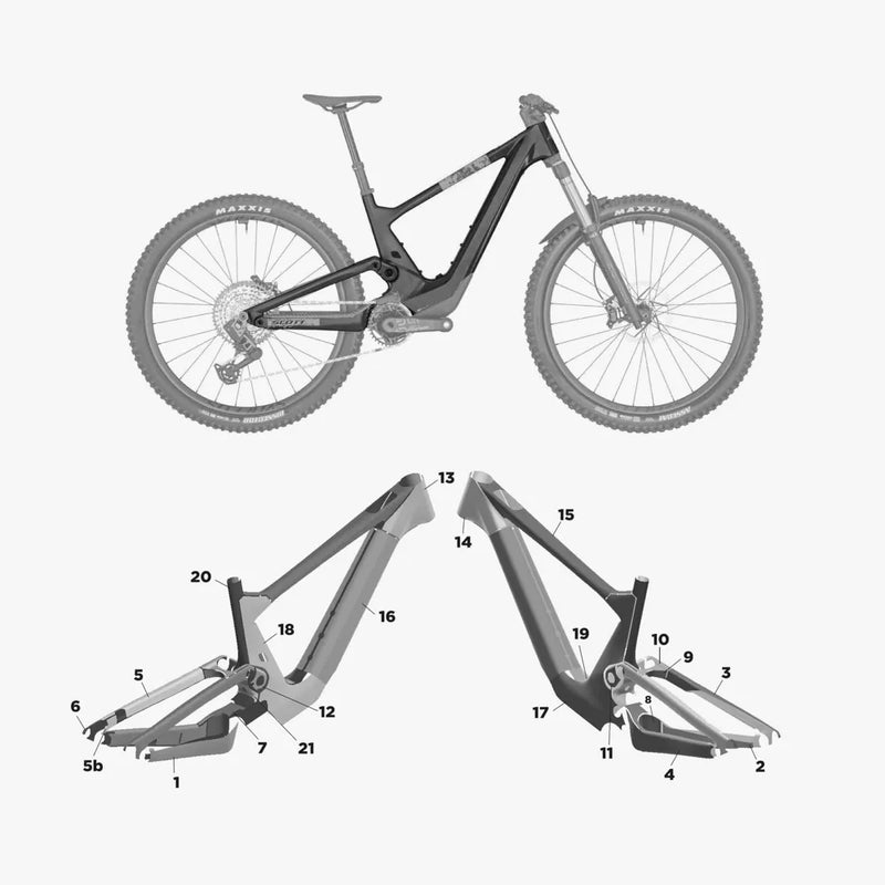 Kit de protection sur mesure Scott Voltage Eride 2024 – film de protection VTT Slicy