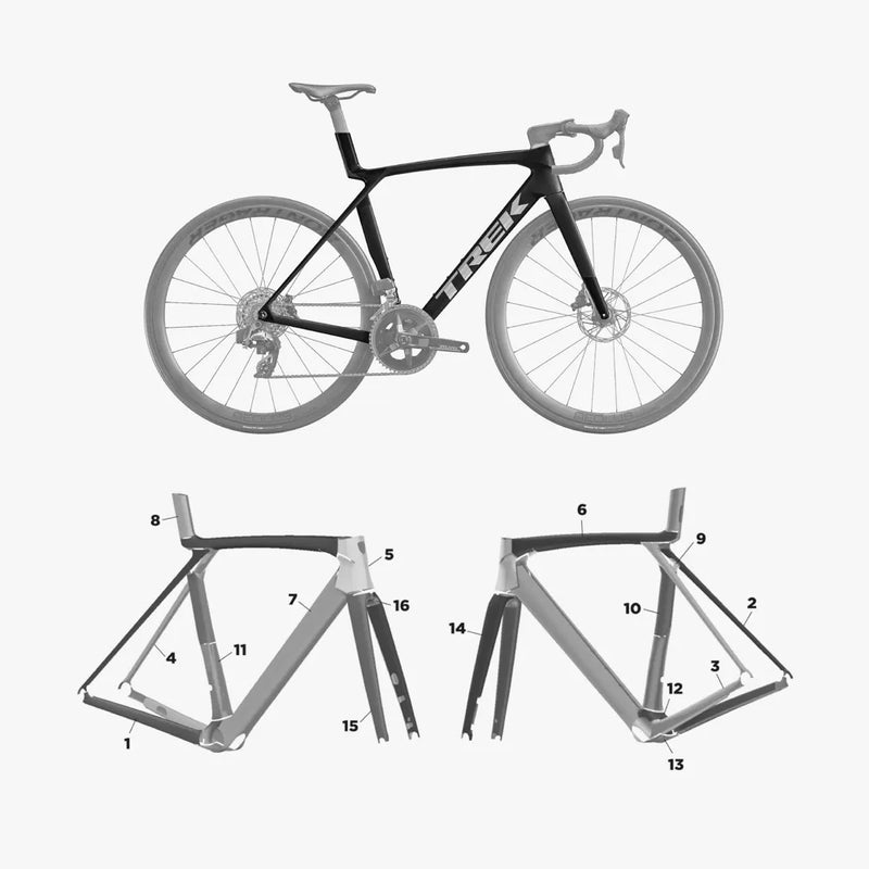 Kit de protection sur mesure Trek Madone Gen 8 2025 – film de protection vélo Slicy