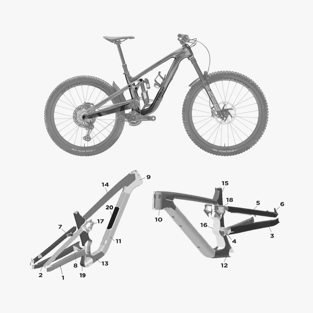 Kit de protection sur mesure Trek Slash Carbon 2024 – film de protection VTT Slicy
