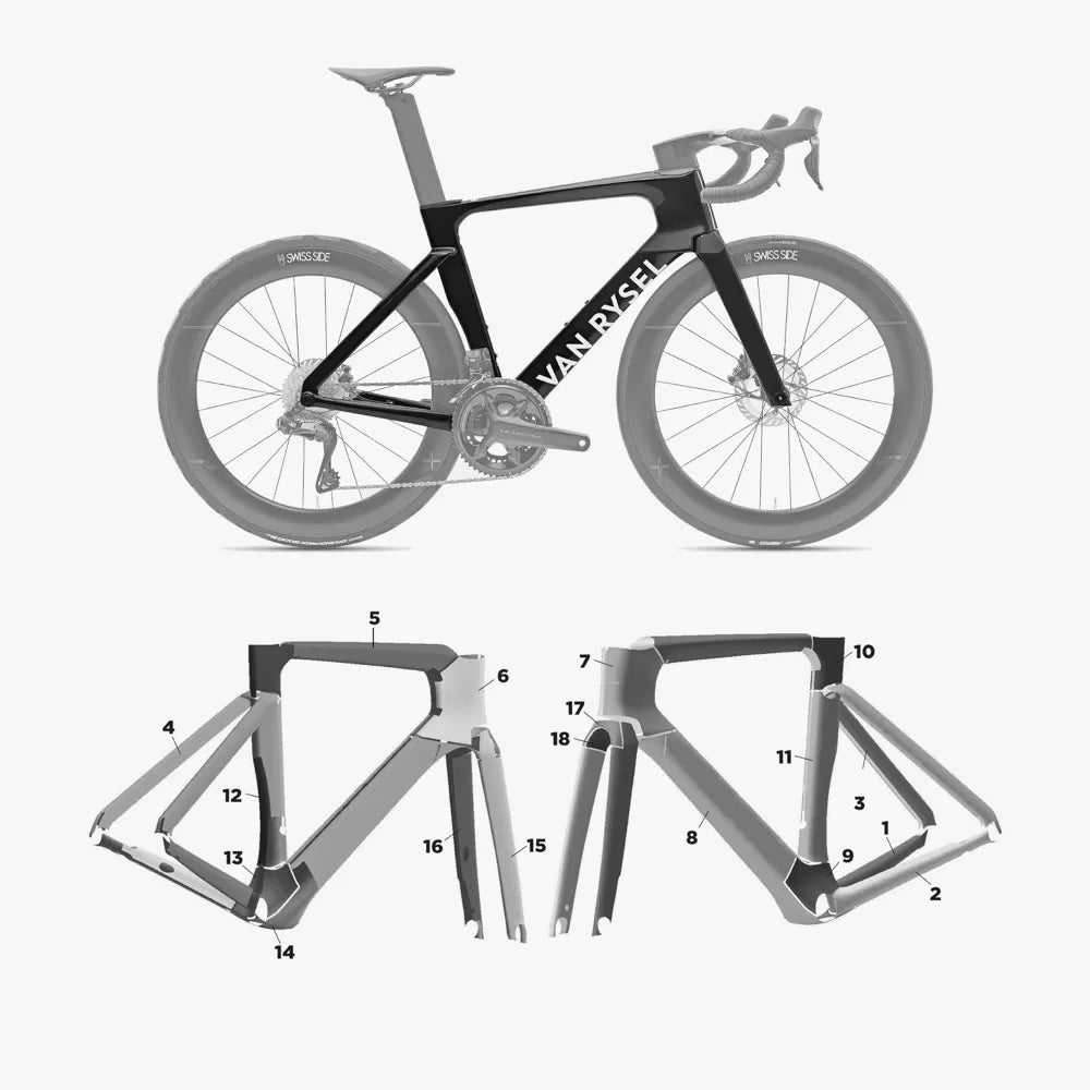 Kit de protection sur mesure Van Rysel Rcr F 2025 – film de protection vélo Slicy