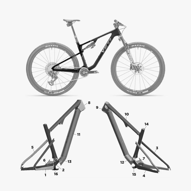 Kit de protection sur mesure Yeti Asr Ult 2024 – film de protection VTT Slicy