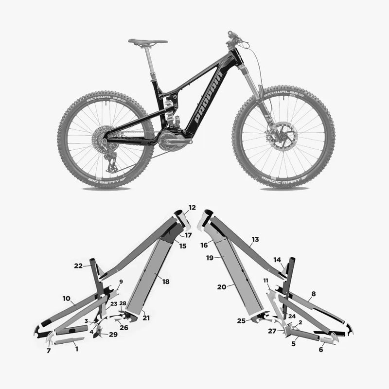 Kit de protection sur mesure Propain Ekano 2 Al 2024 – film de protection VTT Slicy